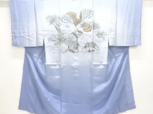 アンティーク　鷹に松模様男物長襦袢